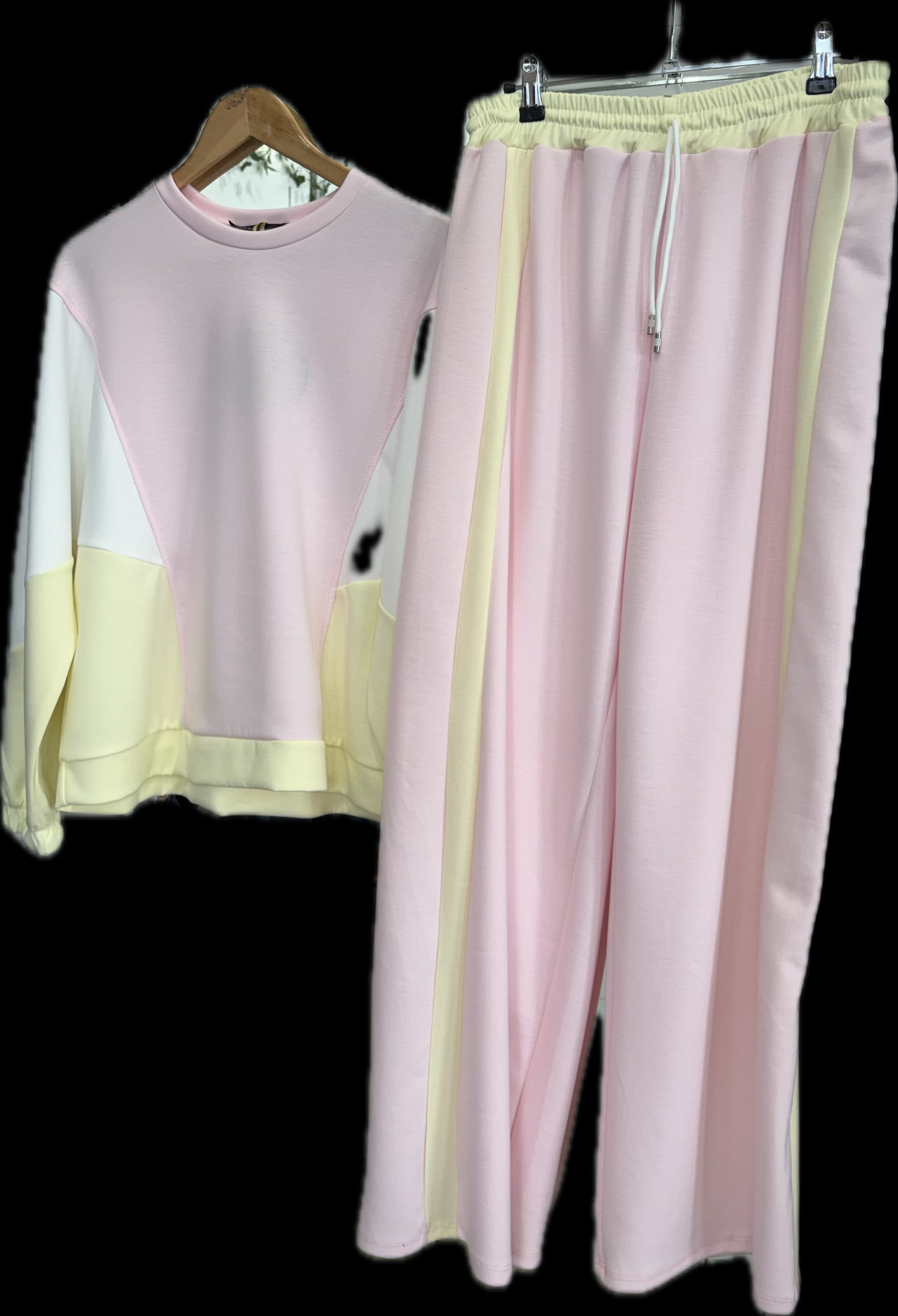 STRIP DESIGN SWEATER AND PANTS 6677