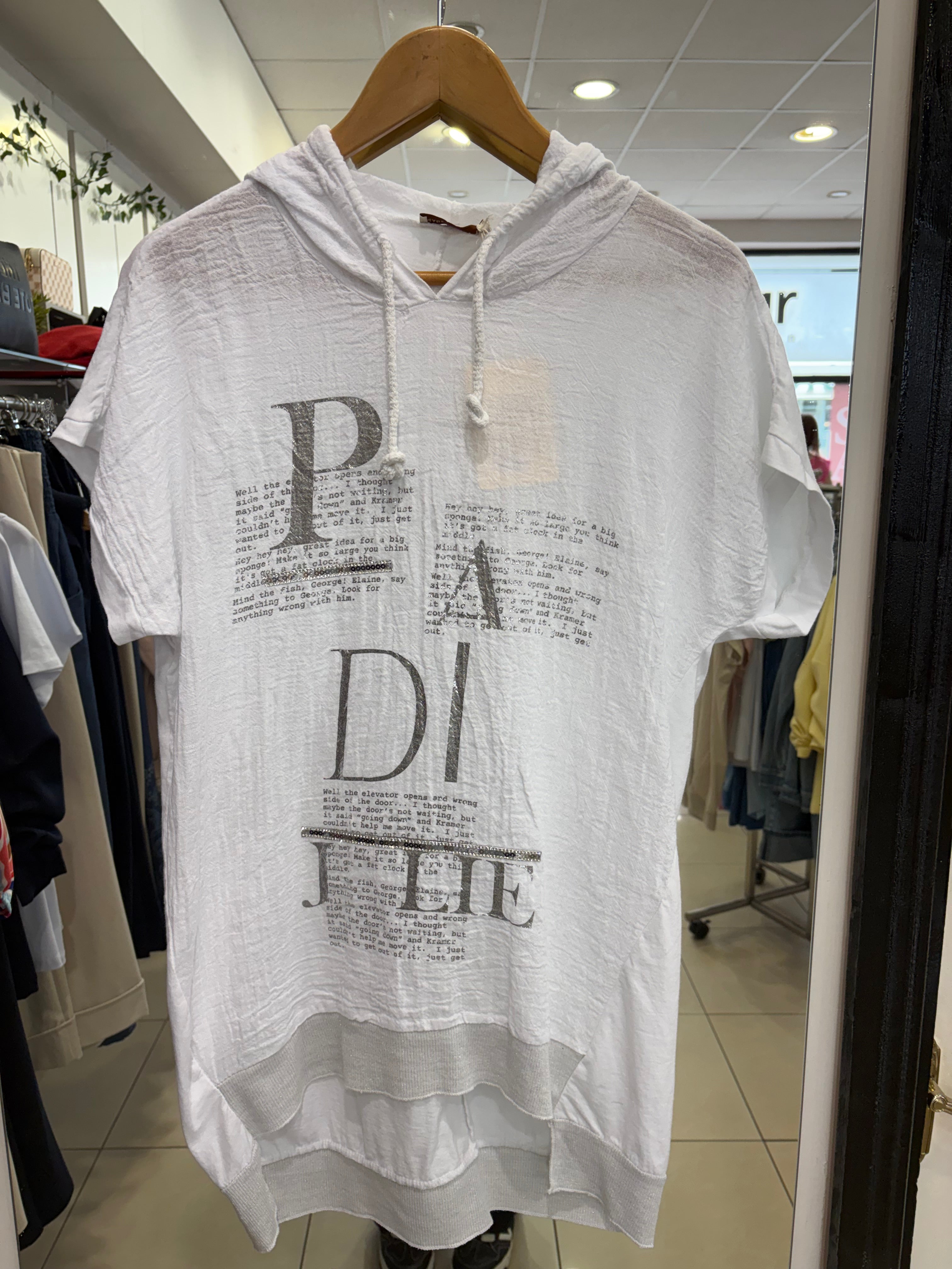 MADE IN ITALY SHORT SLEEVE HOODED SHIRT 1698