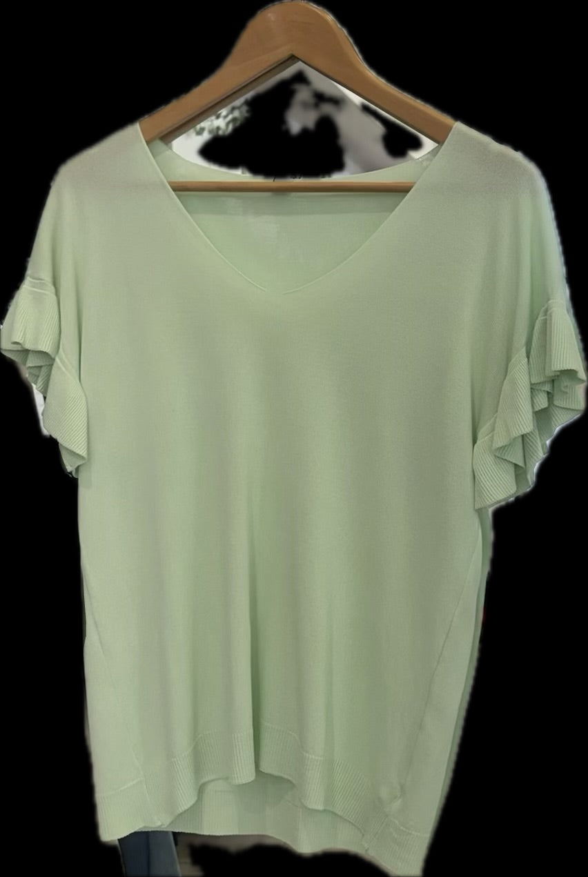 V-NECK SHORT SLEEVE TOP 6578