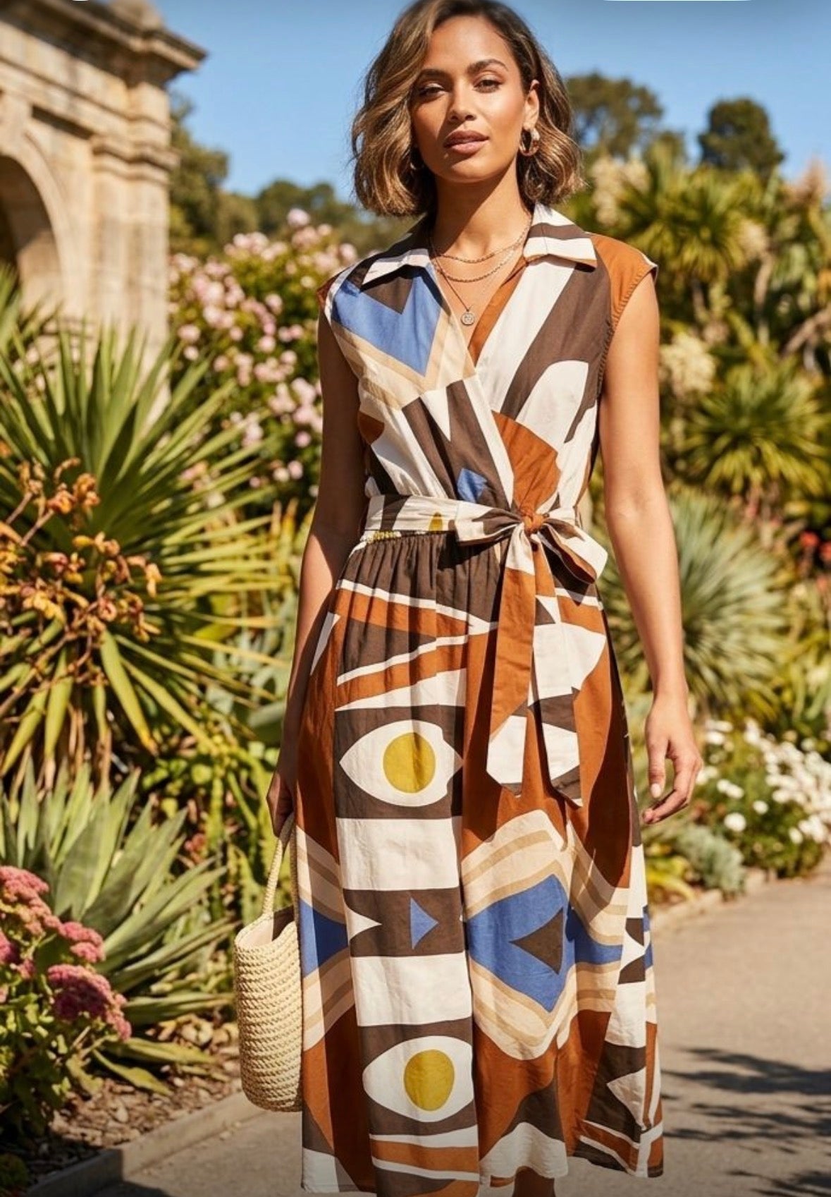 H & G PRINT DRESS 4871