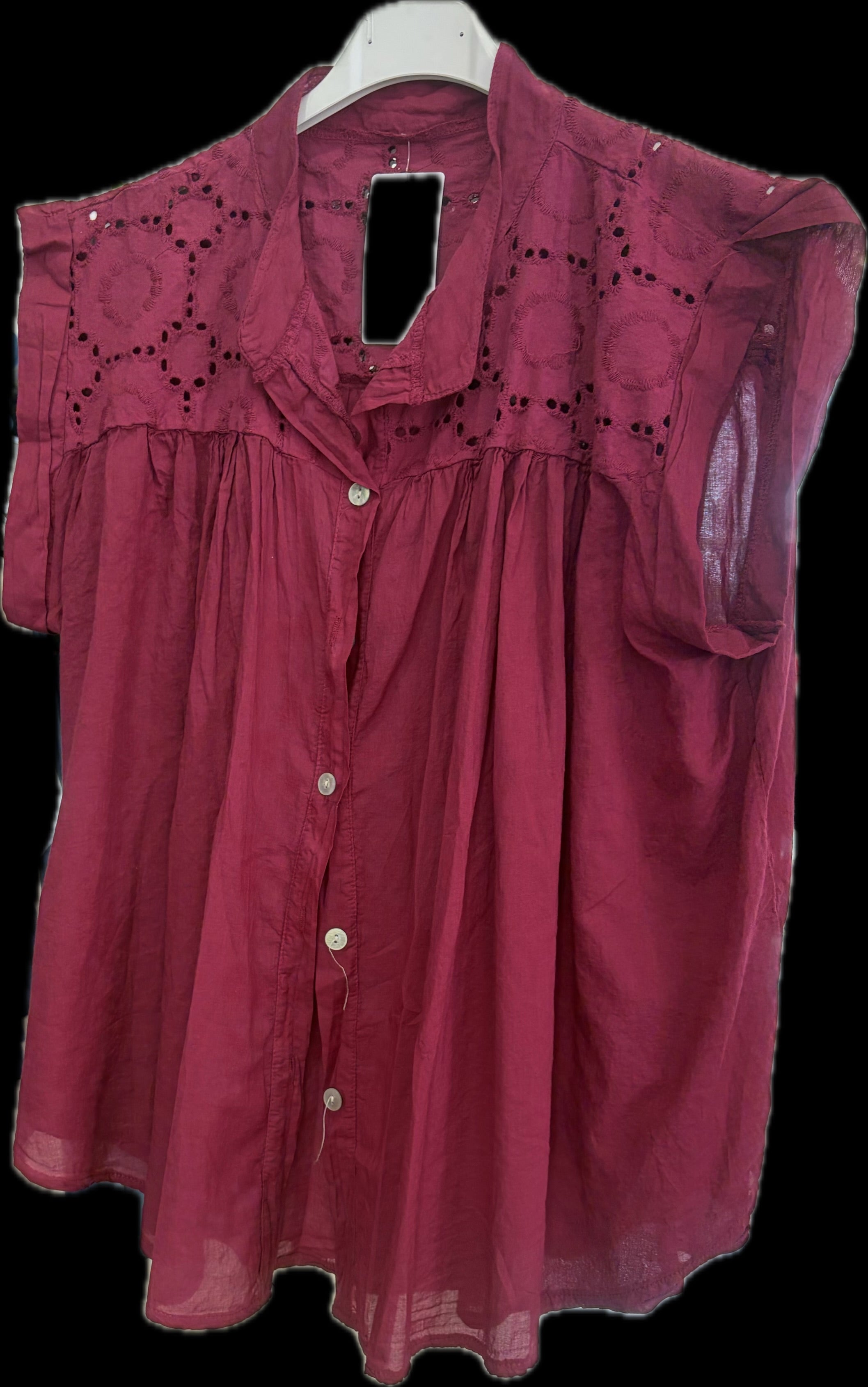 BUTTON UP LACE BLOUSE 2277