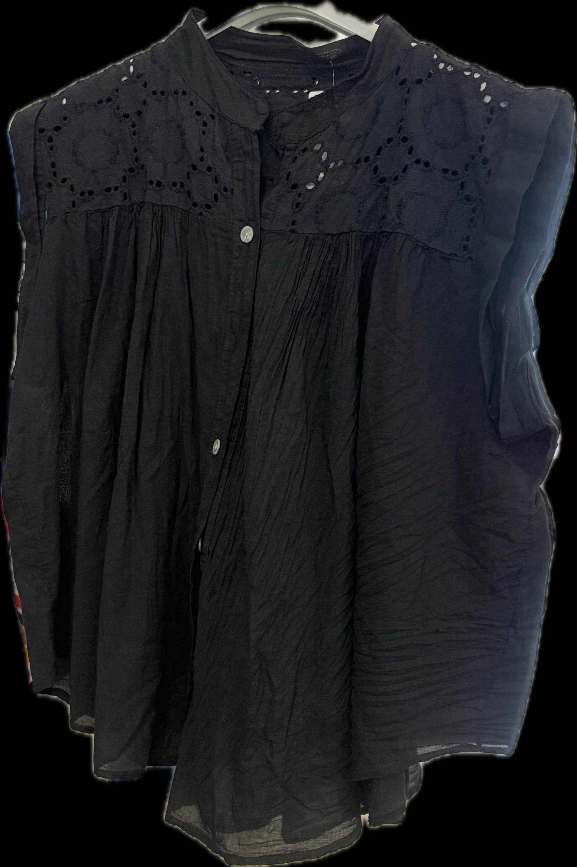 BUTTON UP LACE BLOUSE 2277