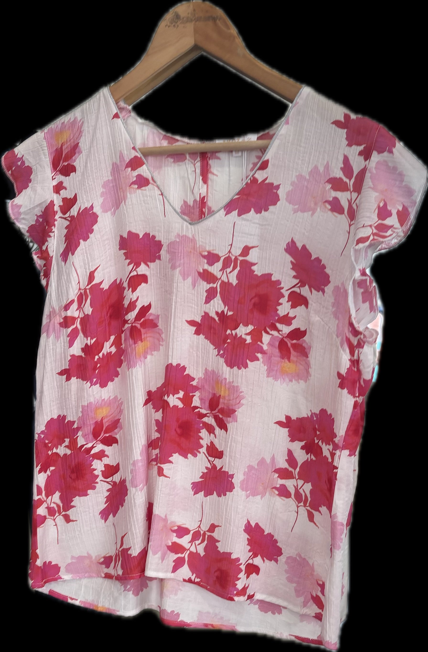 AKOZ V-NECK FLORAL TOP 157