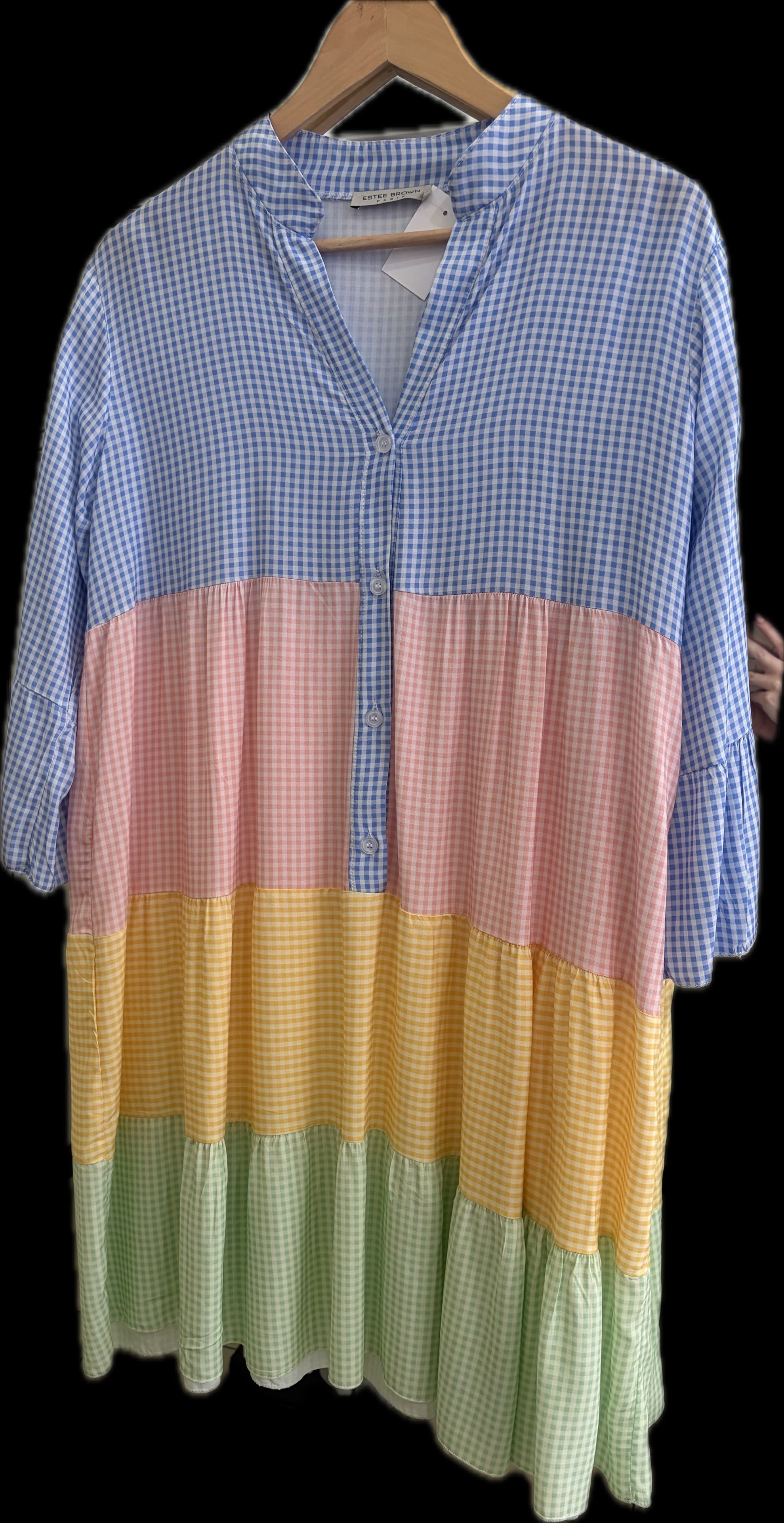 ESTEE BROWN CHECKERED DRESS 8361