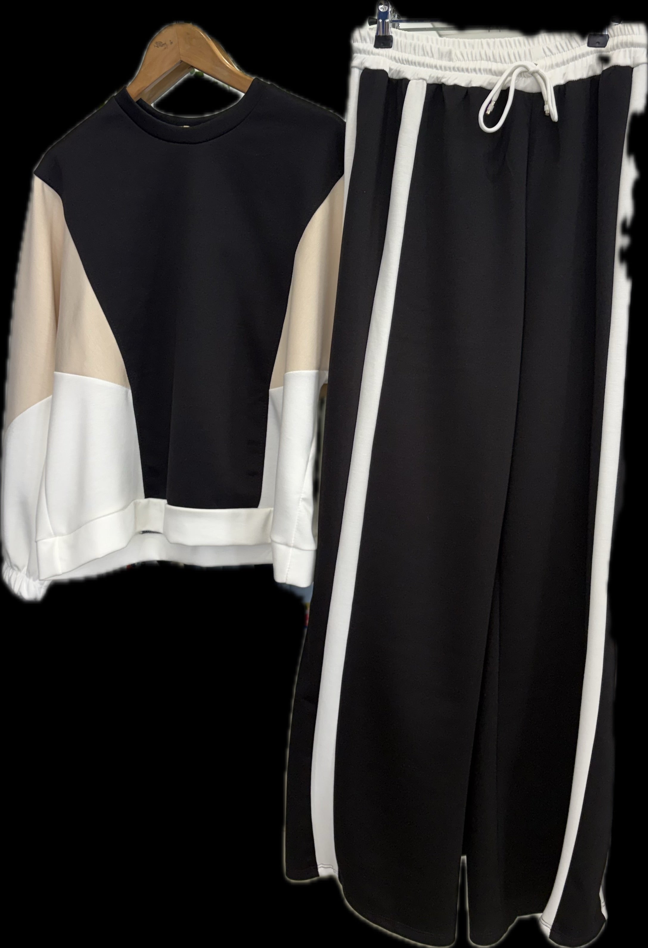 STRIP DESIGN SWEATER AND PANTS 6677