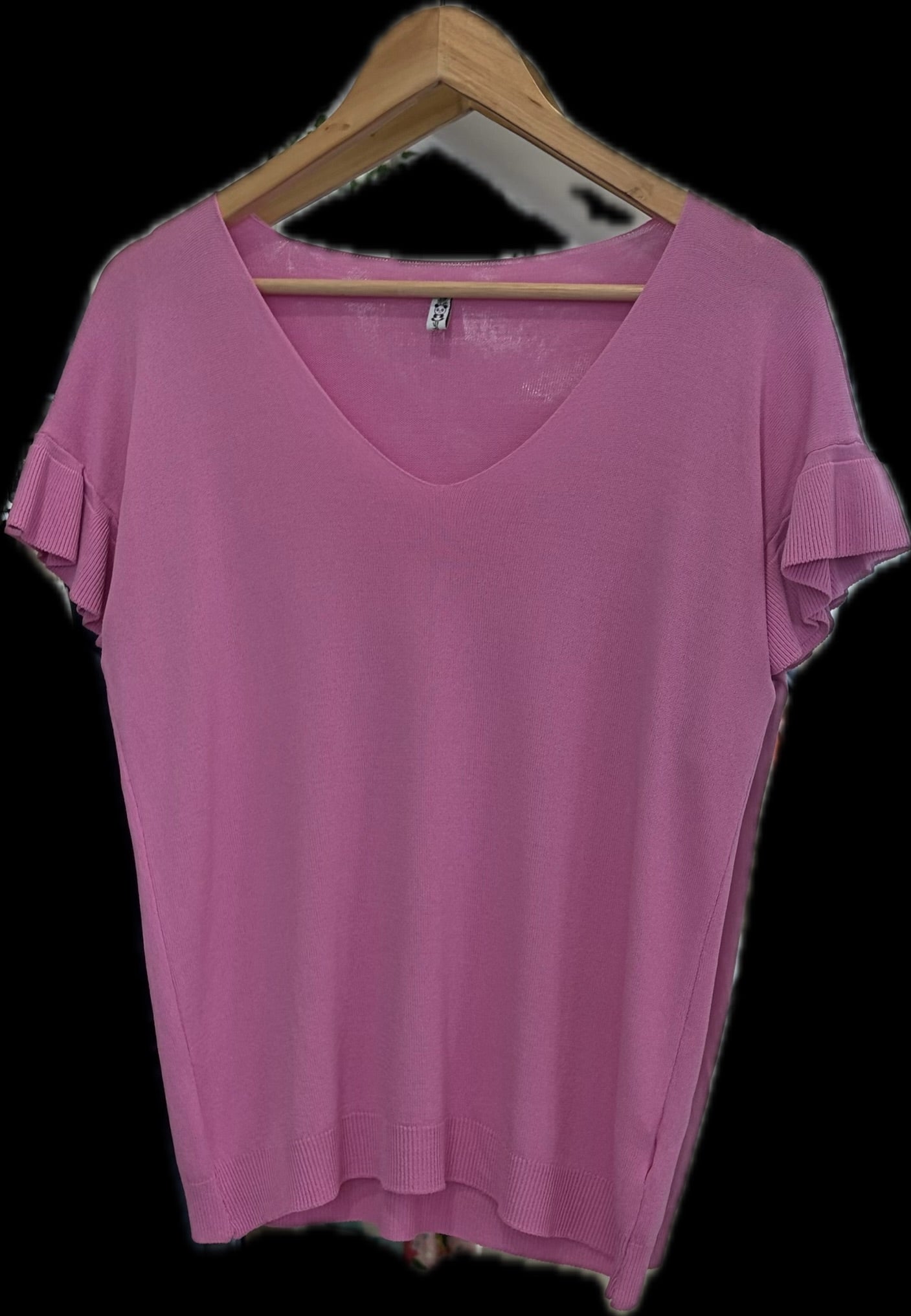 V-NECK SHORT SLEEVE TOP 6578