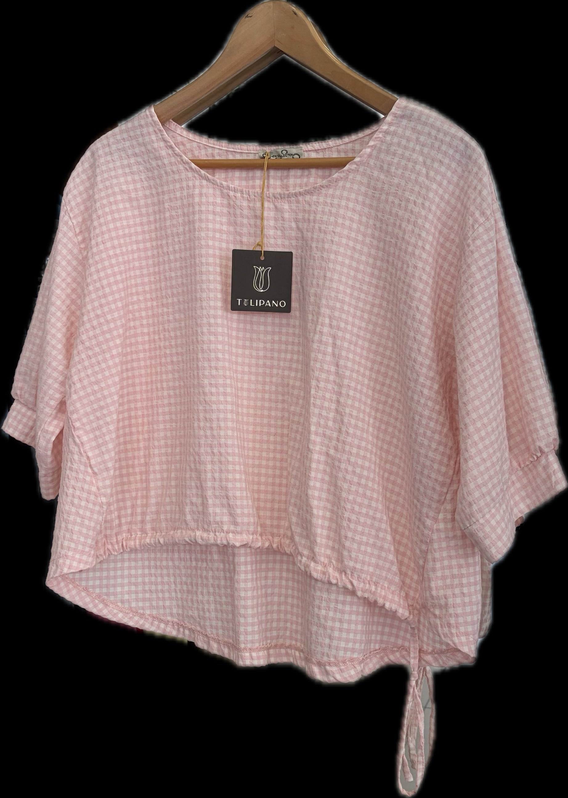 NEW COLLECTION PLAID TOP 800