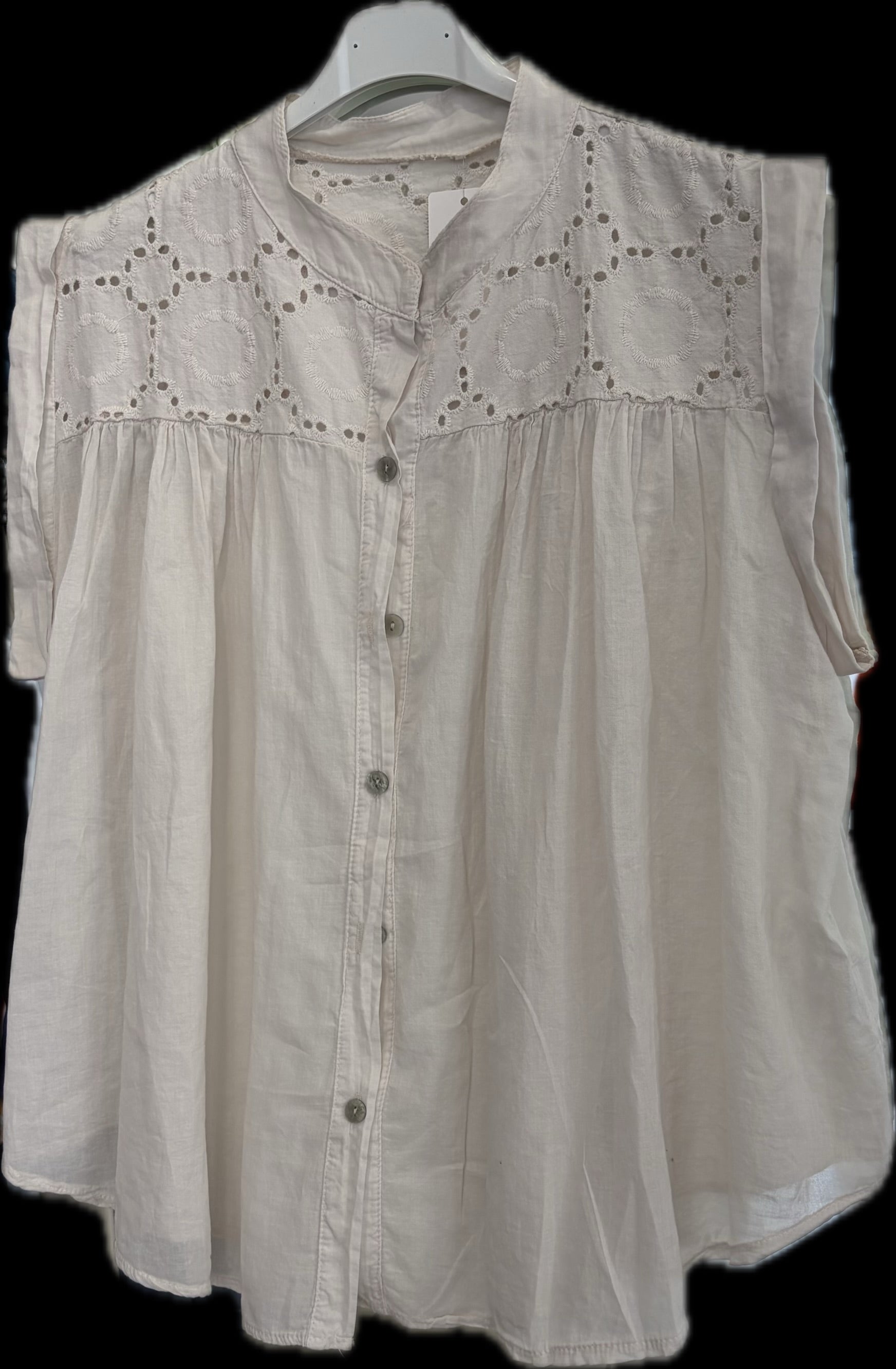 BUTTON UP LACE BLOUSE 2277