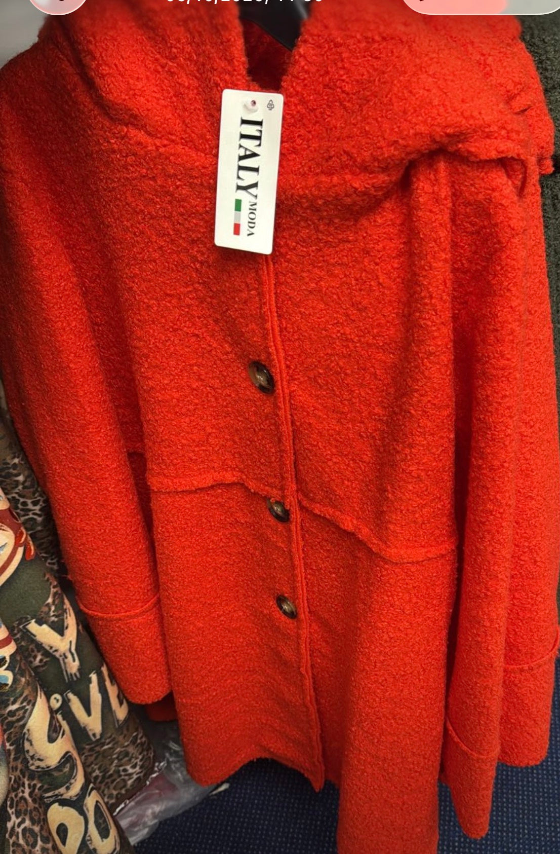 ITALY MODA HOODED COAT 4757