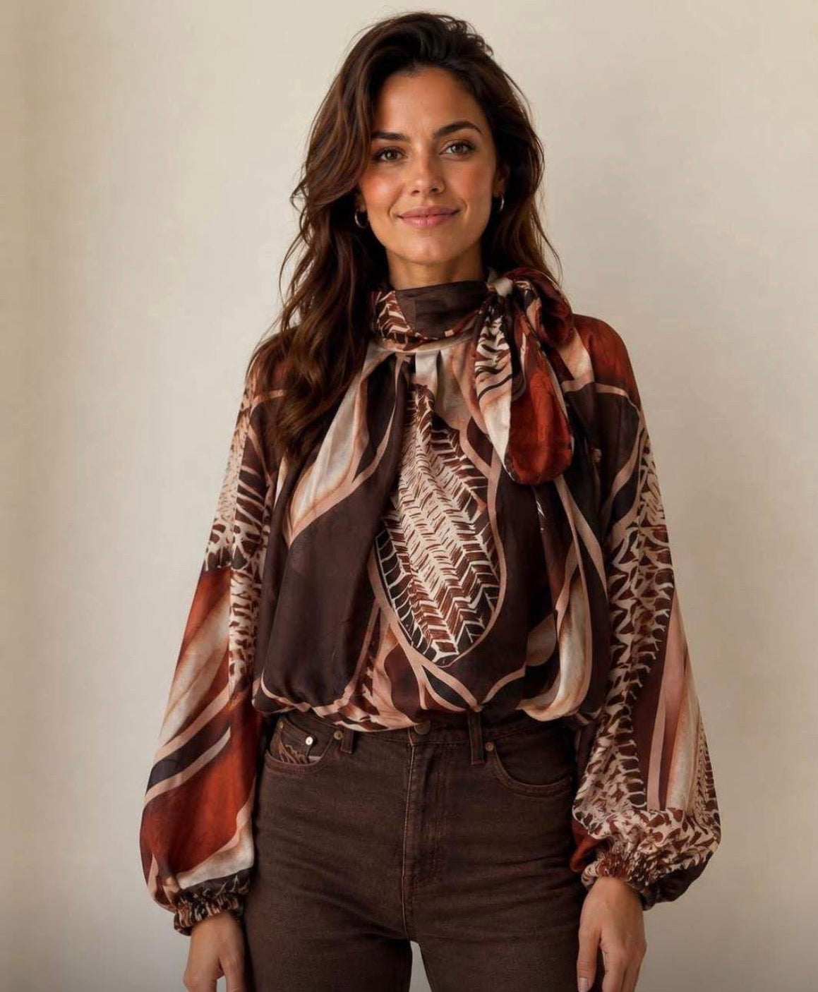 LATINO PRINT BOW TIE TOP 5198