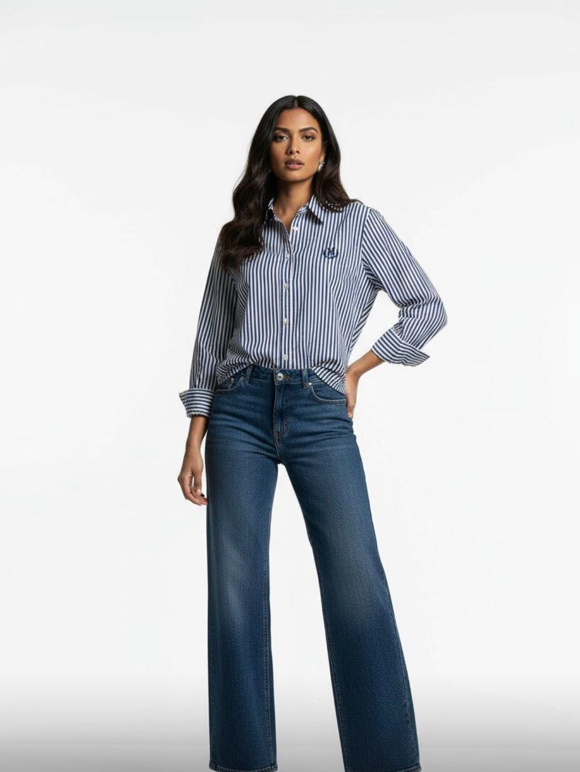 MARC ANGELO STRIPED COTTON SHIRT 2303